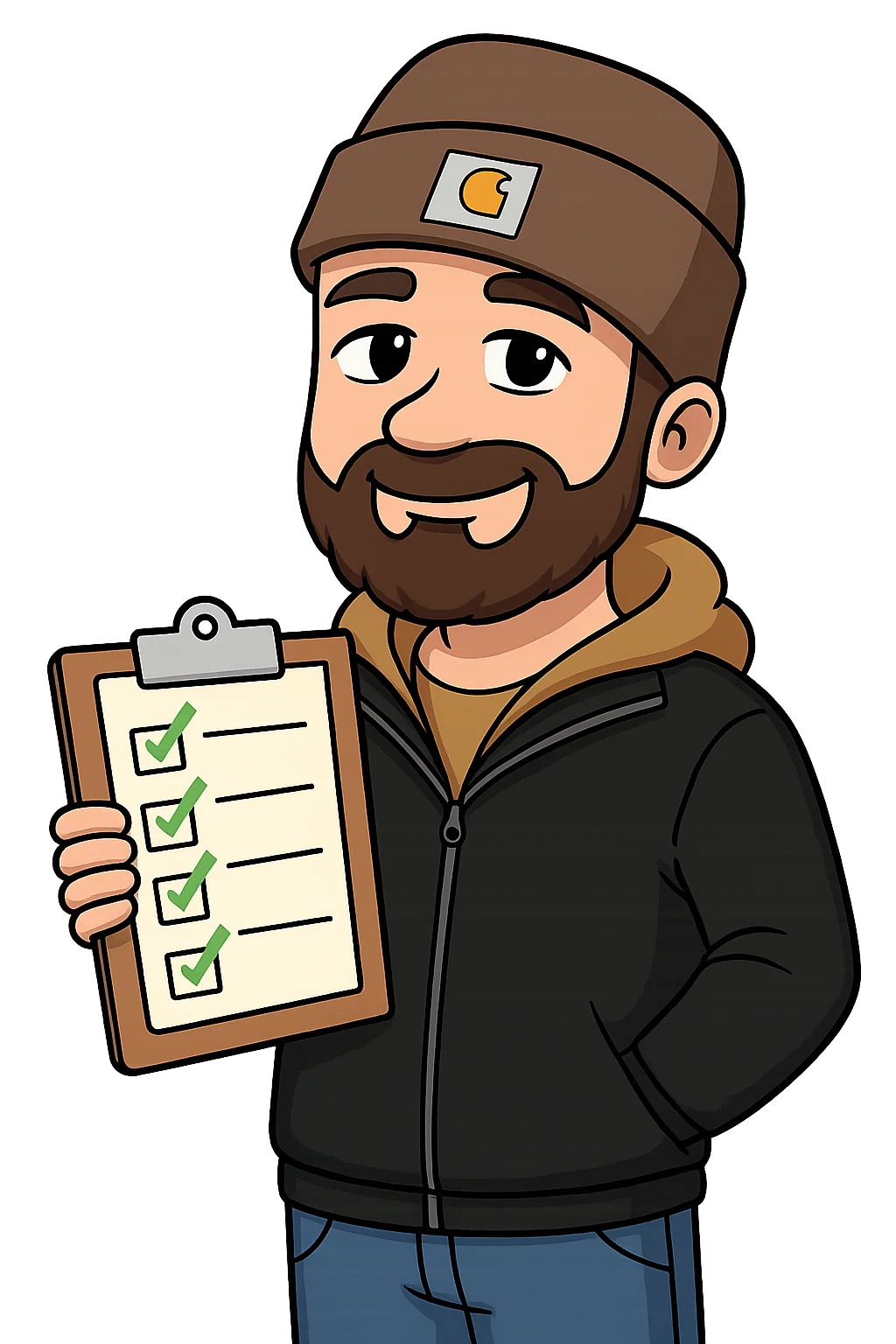 Illustrated RV family packing checklist
